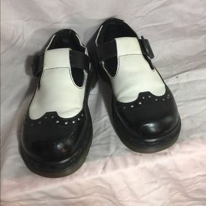 Doc martens black and white Mary Janes